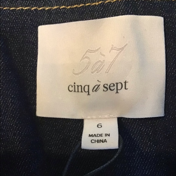 Cinq A Sept Dark Blue Denim Cullots/jeans size 4/6 - Picture 13 of 15